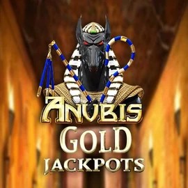 Anubis Gold Jackpots slot logo by Inspired Gaming at Slimking Casino