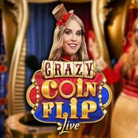 Official Live Casino logo: Crazy Coin Flip by Evolution at Slimking Casino