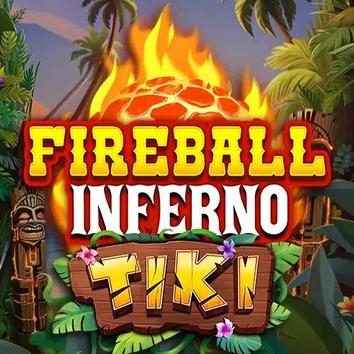 Official Slots logo: Fireball Inferno Tiki by NetEnt at Slimking Casino