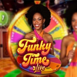 Funky Time slot logo by Evolution at Slimking Casino