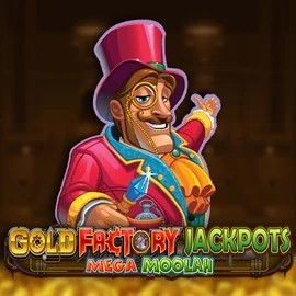 Try Gold Factory Jackpots Mega Moolah slot by Aurum Signature Studios on slimkingg.com – logo image