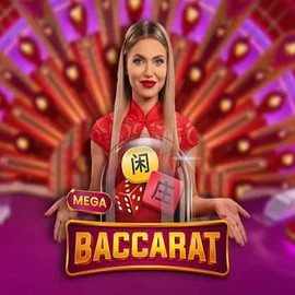 Mega Baccarat casino game by Pragmatic Play – featured logo at Slimking Casino