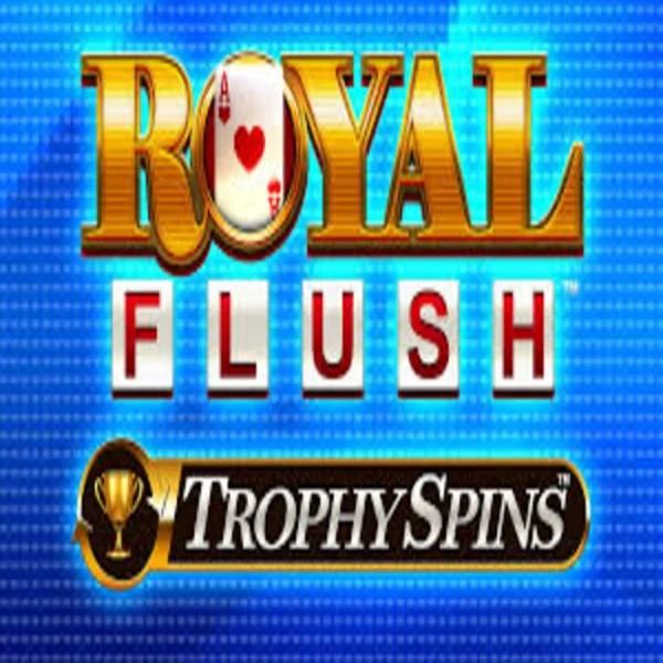 Royal Flush Trophy Spins slot logo by Greentube at Slimking Casino