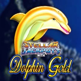 Official Jackpots logo: Dolphin Gold with Stellar Jackpots by Lightning Box Game at Slimking Casino